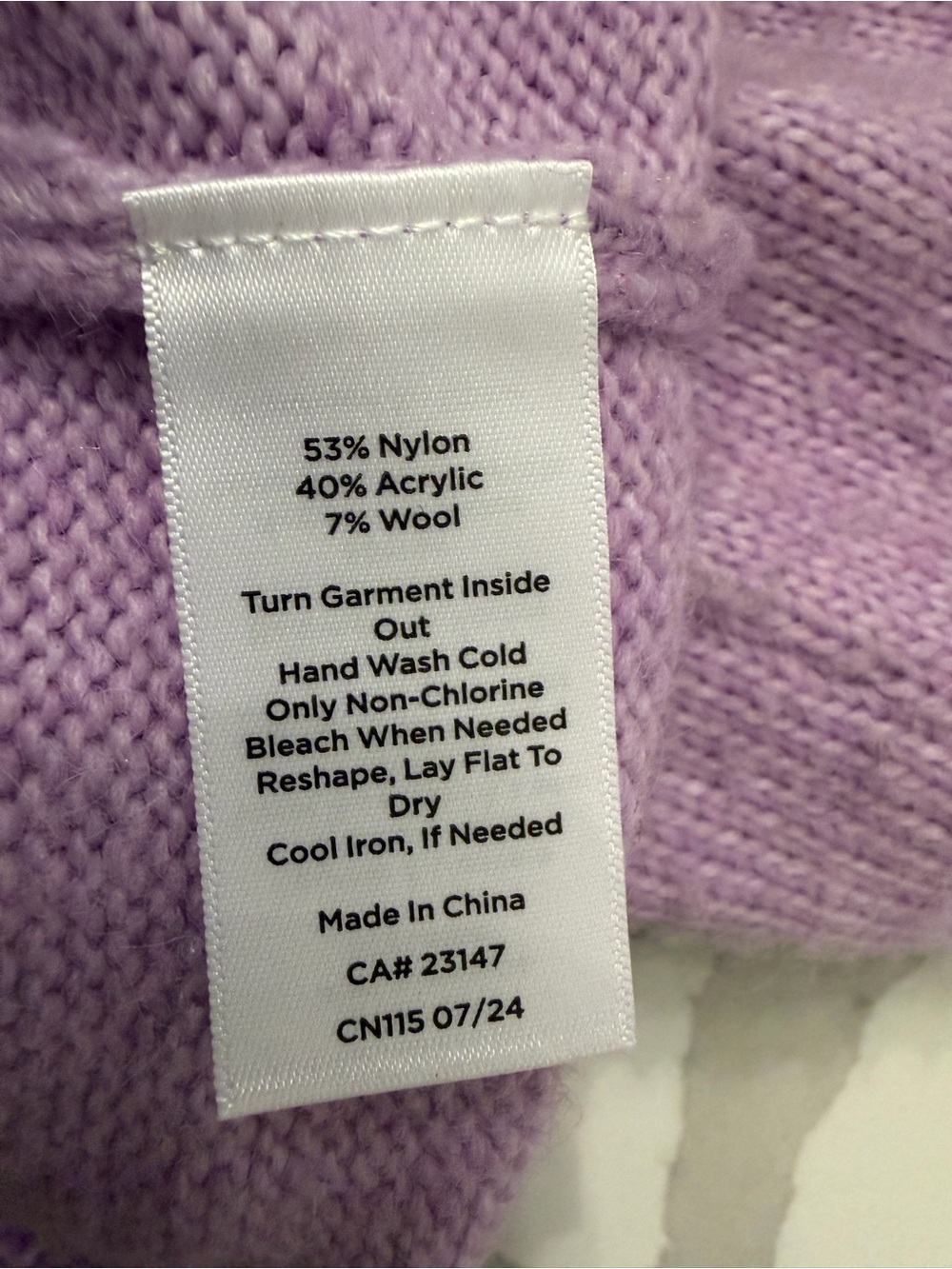 Talbots wool blend sparkly Lavender Crewneck Sweater, fuzzy 1x plus gorgeous wow - Picture 6 of 13